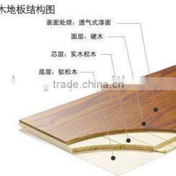 three-layer Oak flooring-brushed Antique engineered solidwood