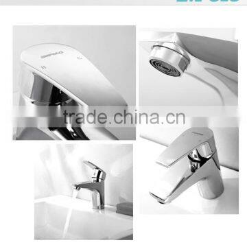 Economic Chrome Solid Brass Two Holes Ceramic Cartridge Bath Sink Wash Basin Faucet Mixer Tap Manufacturer 091201 photo-2