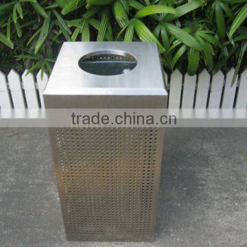 Rustproof outdoor waste bin stainless steel garbage bin trash bin