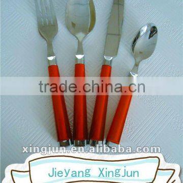 C25 Hollow plastic holder stainless steel gift cutlery set