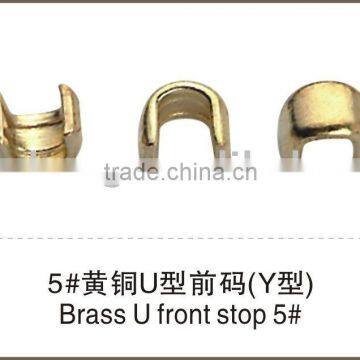 Brass U top stopper No.5 Y type zipper garment accessories