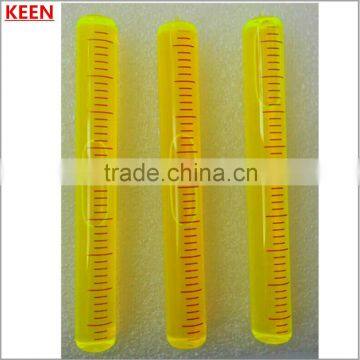 bubble level gauge/KEEN High quality tubular level bubble /plastic screw-on bubble level vial