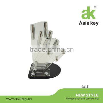 Transparent 4 pcs acrylic mini knife block mini knife holder foldable mini knife stand