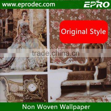 Waterproof non-woven living room wallpaper from china