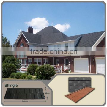 China decorative color metal steel roof shingles / high quality building materials for house roofing stone coated roof shingles