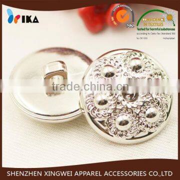 plating silver high end abs button for overcoat