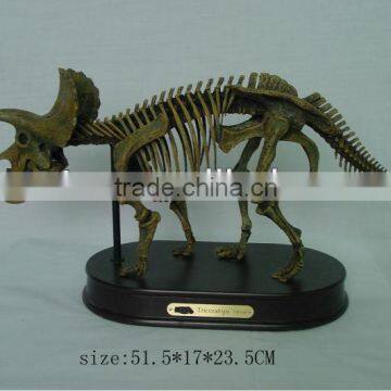 Exhibition pewter dinosaur skull ,dinosaur model,