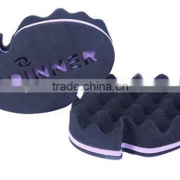 Double Barber Hair Brush Sponge For Dreads Locking Twist Coil Afro Curl Wave photo-6