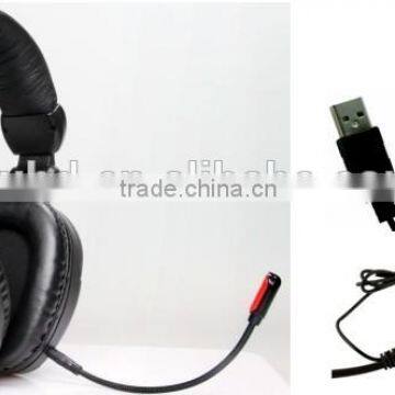 Stereo Video gaming headset for PS3/PS4/XBOX360/PC/MAC with microphone, foldable headband