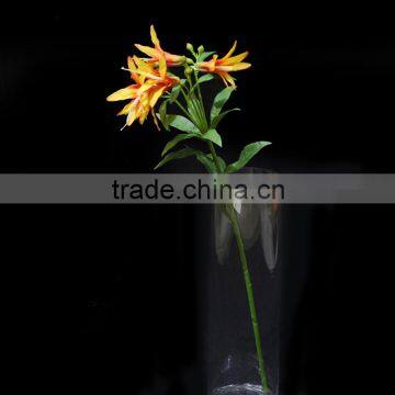 China Different Kinds Fabric Lily Flower With Glue - Five Heads photo-3