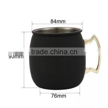 Black color stainless steel moscow mule mugs