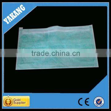 3ply green spunlace disposable non-woven face mask