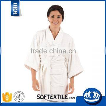 china wholesale Custom-logo colorful thin bathrobe