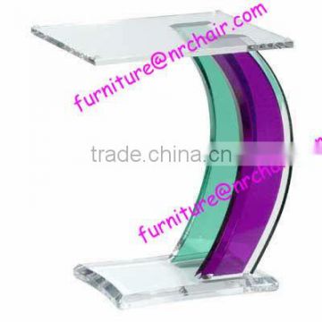 acrylic pedestal table