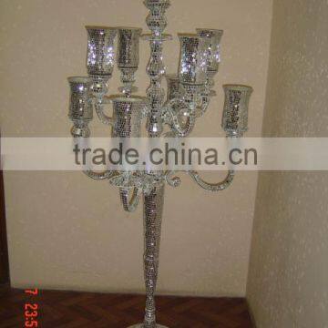 Glass candelabra