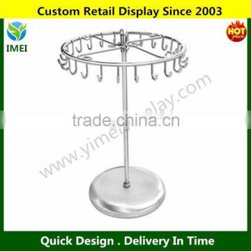 24-HOOK METAL ROTATING NECKLACE OR BRACELET JEWELRY DISPLAY STAND YM5-193