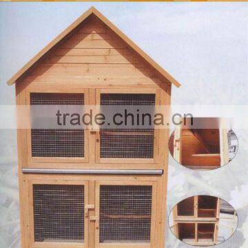 LEAFFY-Wooden With Asphalt Roof Rabbit House RH-8007 photo-1