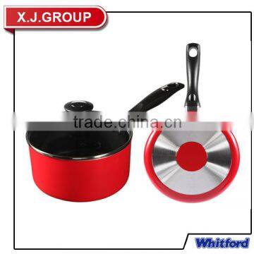 Hot Sale Spiral Bottom Aluminum Non-stick Saucepan with bakelite handle XJ-13619