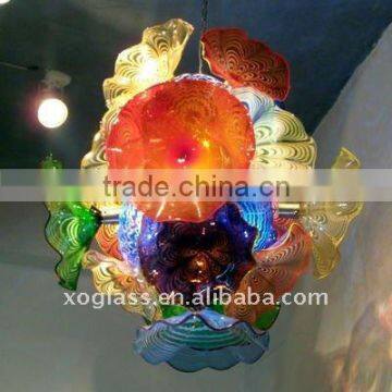 glass art flower xo-9091 and flower lighting and glass art pedent flower lighting