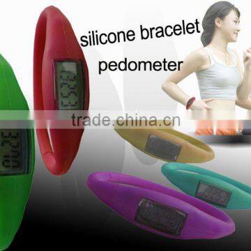 Silicone bracelet pedometer