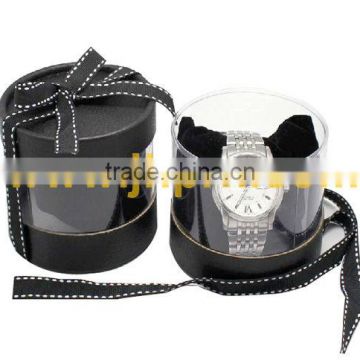 round cylinder plastic packaging box for watch