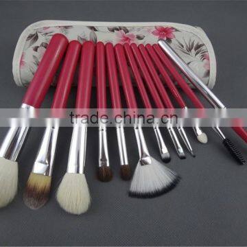 12pcs flower pouch make up brush kit