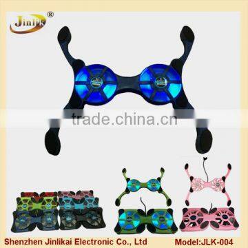 LED 2 fans laptop cooling