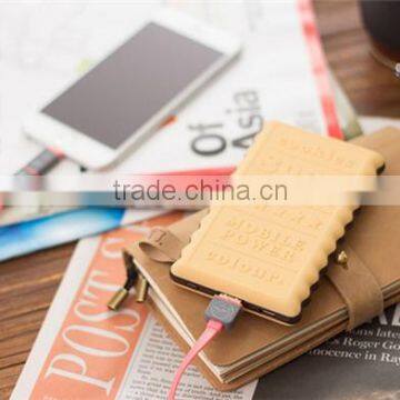 Unique design 4000mah biscuit external battery for smartphones