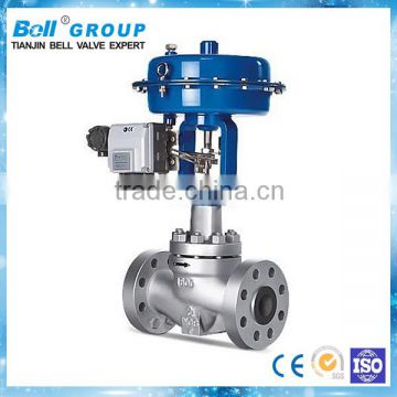 double-tee pattern pneumatic steam control valve