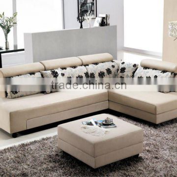 Beige color combination fabric sofa 678