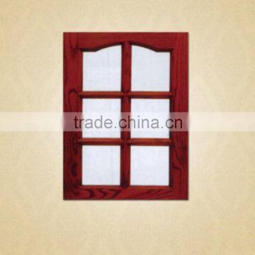 Glass Kitchen Furniture Doors with Red Oak Frame