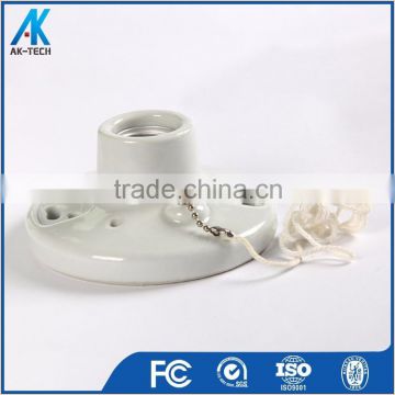 ceramic screw bulb holder e27 , porcelain e26 wire a switch light socket