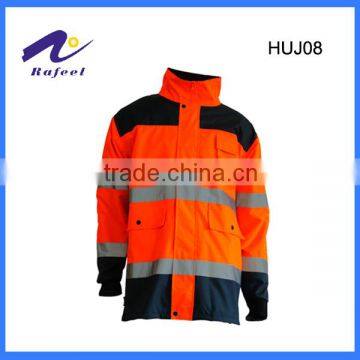 winter waterproof hi vis safety jacket