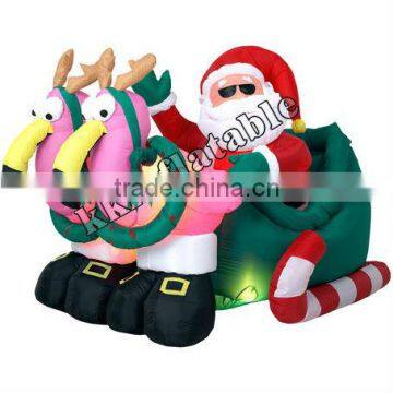 new inflatable christmas figures/christmas inflate santa