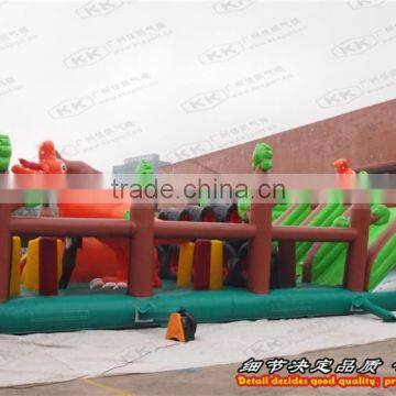 Animal Jungle Inflatable Fun City Obstacle Course for Sale