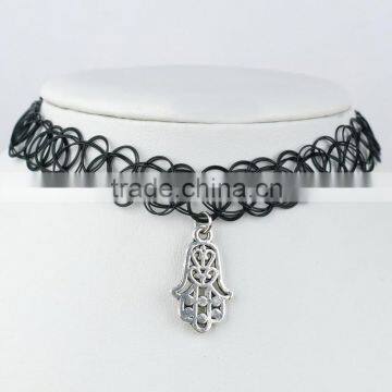 Tattoo Sun Moon Choker Necklace Grunge 90s 1990s Festival Summer photo-4