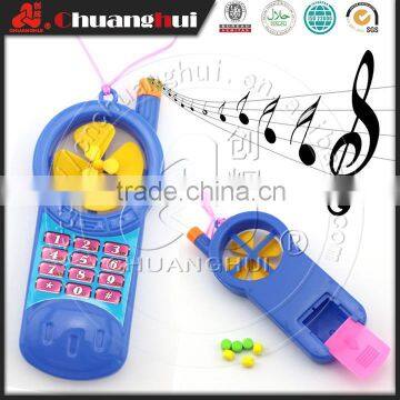 Candy Toy Windmill Mobile Phone / Big Mobile Phone With Whistle and Fan