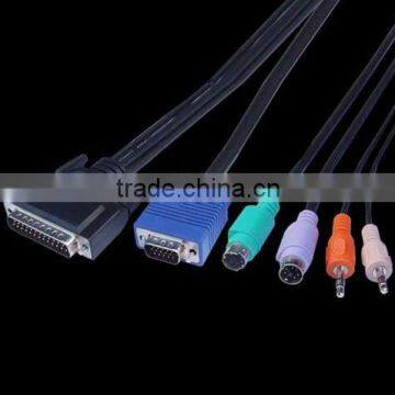 5 in 1 KVM SPIDER CABLE DB25 Male to HDB15 male MD6 Male/3.5