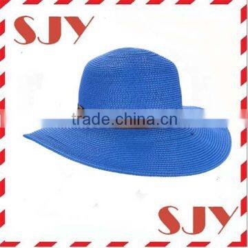 Hot Selling Lady Wide Brim Floppy Woven Paper Straw Hat photo-4