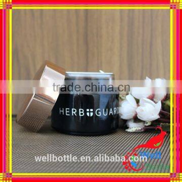Fashion Design Cosmetic Black Glass Bottle and Face Cream Glass Jar for Cosmetic Packaging