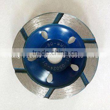 80mm 6 teeth diamond cup-shape grinding wheel for grinding stones