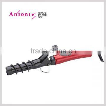 Hair curling iron with curling cover