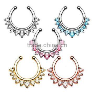 American&European Style Fake Nose Ring Non Piercing Nose Ring Diamond Nose Ring photo-2