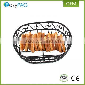 Factory manufacture scroll shape metal wire home kitchen bread basket