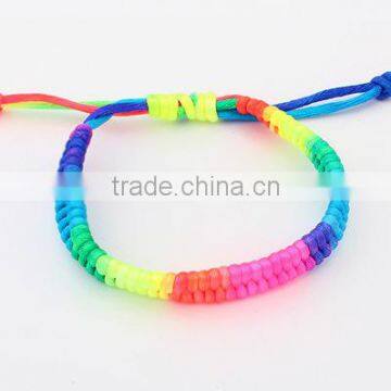 Silk thread bangles fluorescence color fashion bracelet