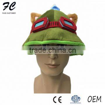 2016 Wholesale prices new style plush hat warm winter LOL Teemo adult hat