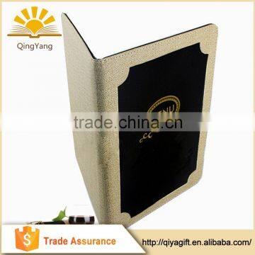 restaurant bifold leather & acrylic menu holder cover hotel menu folders