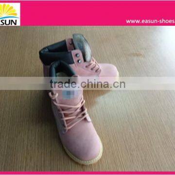 Classic goodyear welt work boot pink safety shoes executive shoes