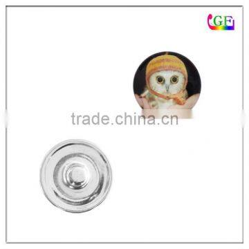 Zinc Alloy Owl Shape Snap Button Pendant Snap Jewelry