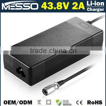 43.8V 2A Li-ion Battery Charger 100-240V 50-60Hz Charger 43.8V 2A Lithium Battery Charger